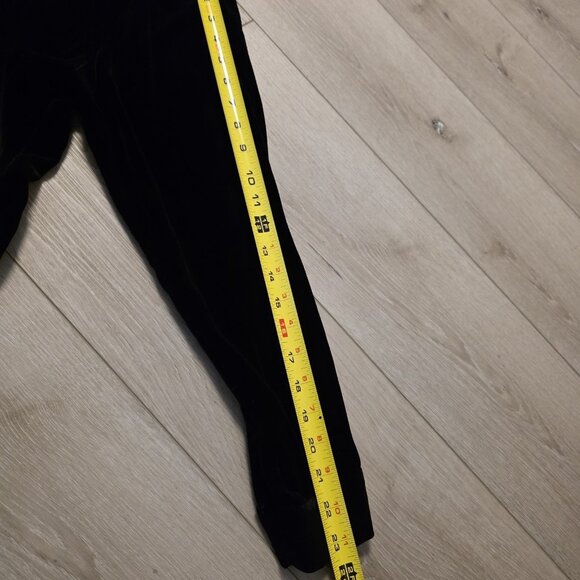 VTG Jacqueline Ferrar Black Velvet Velour Long Sleeve Collar Button Shirt Sz Med - Picture 6 of 9